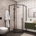 Душевое ограждение Ceruttispa C2A, 100х100 см, без поддона, стекло 8 мм