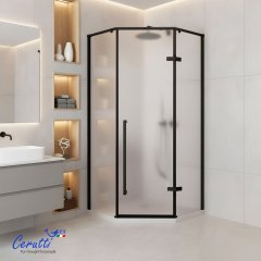 Душевое ограждение CeruttiSPA C2AF R (100x100x195), без поддона, стекло матовое 8 мм