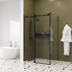 Душевое ограждение CeruttiSPA CEZAS120B, 120х90 см, без поддона