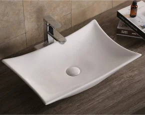 Раковина накладная Ceruttispa CR7078 прямоугольная, белая, 57х42х12 см