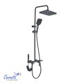 Душевая стойка Ceruttispa НАННИ (NANNI) верхний, ручной, гигиенический душ, цвет графит, 11357