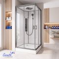 Душевая кабина Cerutti SPA Ceruttispa АМИ (AMI) Quadro GG (90х90х215), тропический душ, угловая, с крышей