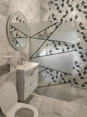 Душевое ограждение Ceruttispa PICK T120 (120x190), стекло 8 мм, матовое с прозрачным