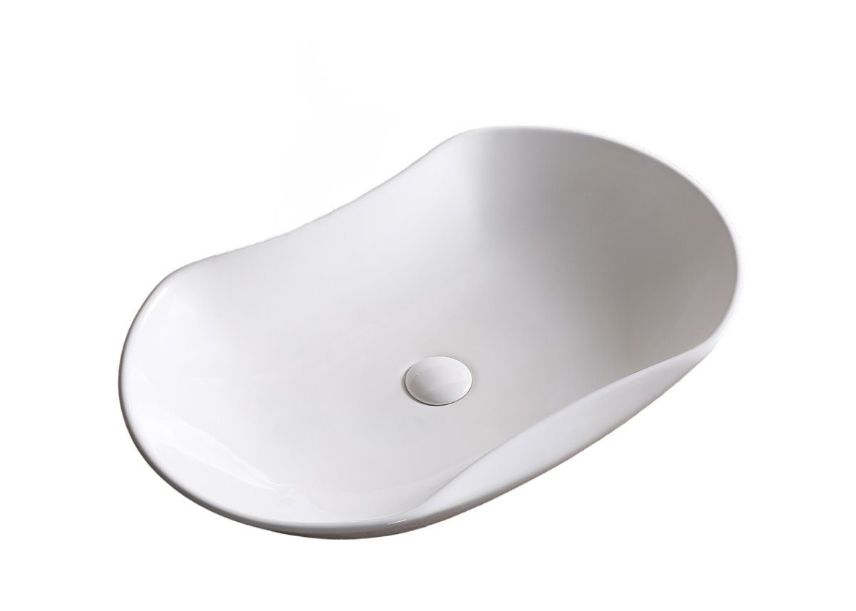 Раковина накладная Ceruttispa CR7031 овальная, белая, 67х41,5х12,5 см