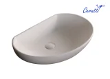 Раковина накладная Ceruttispa CR7074 асимметричная, белая, 61х41х16 см