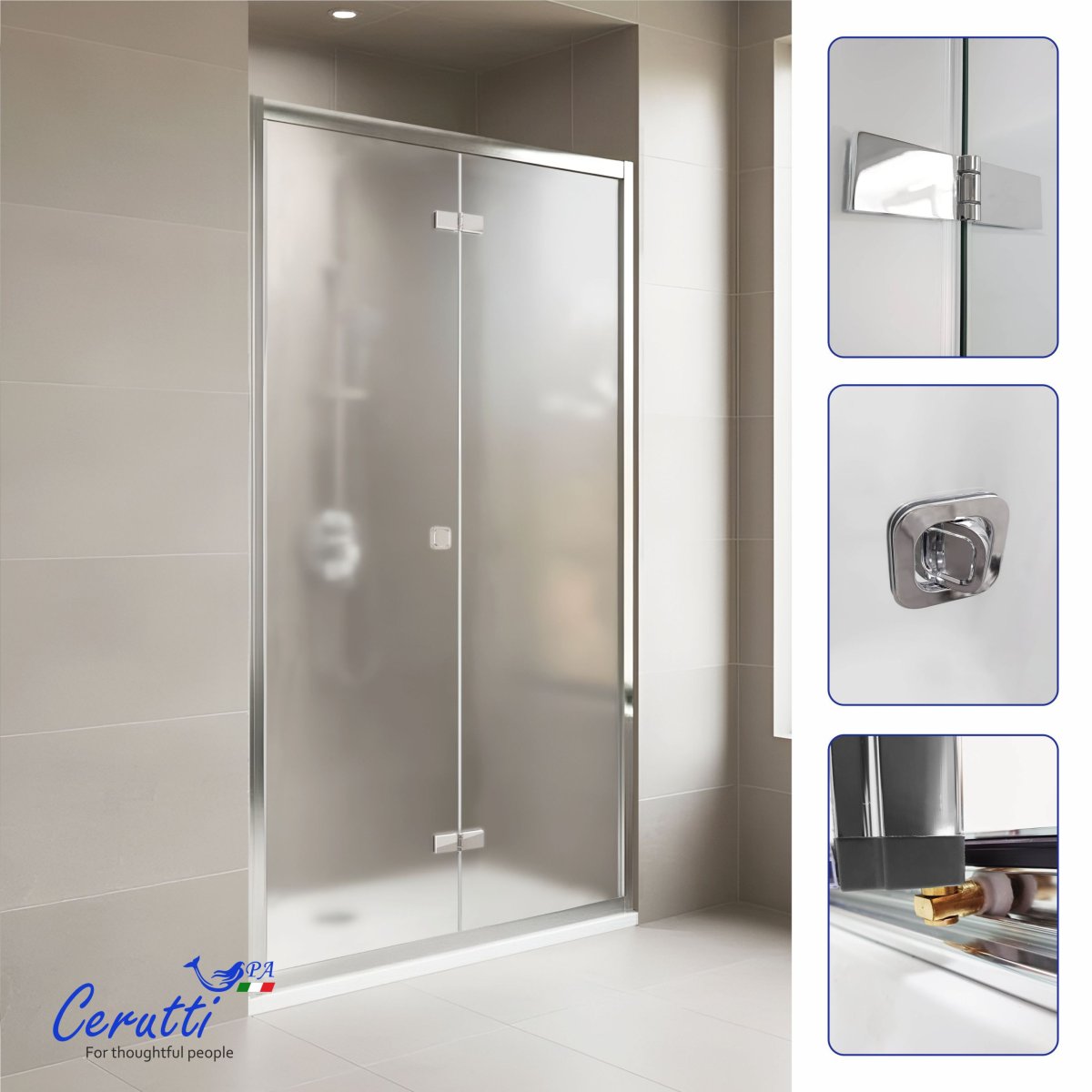 Дверь в нишу CeruttiSPA BELLA D101F (100х195), матовое стекло