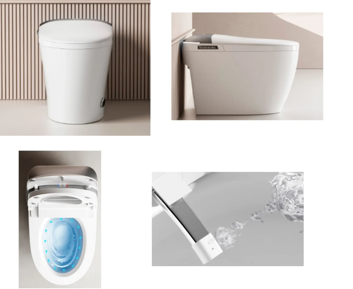 Умный унитаз-биде импульсный Ceruttispa ERSILIA Smart безободковый, электронный, с дистанционным управлением