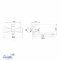 Смеситель для ванны с длинным изливом Ceruttispa КЛЕЛИЯ VXLMB (CLELIA VXLMB) из нержавеющей стали, цвет матовый черный