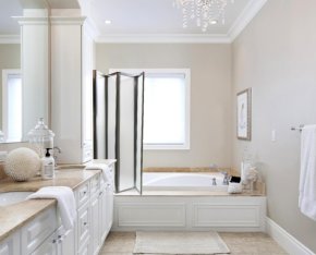 Шторка для ванны CeruttiSPA BOUNA, четырехсекционная, хромированный профиль, 130х140 см