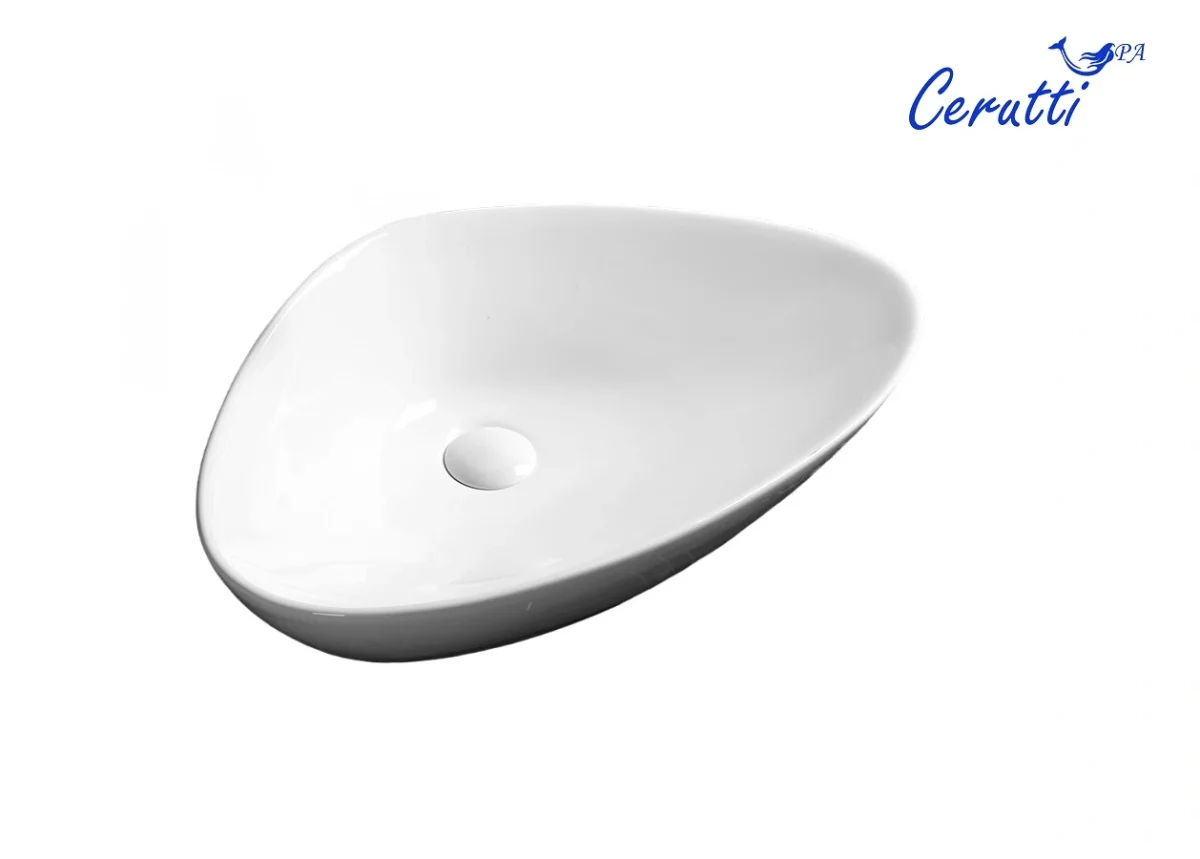 Раковина накладная Ceruttispa CR7025M, треугольная, белая, 59х39х13,5 см
