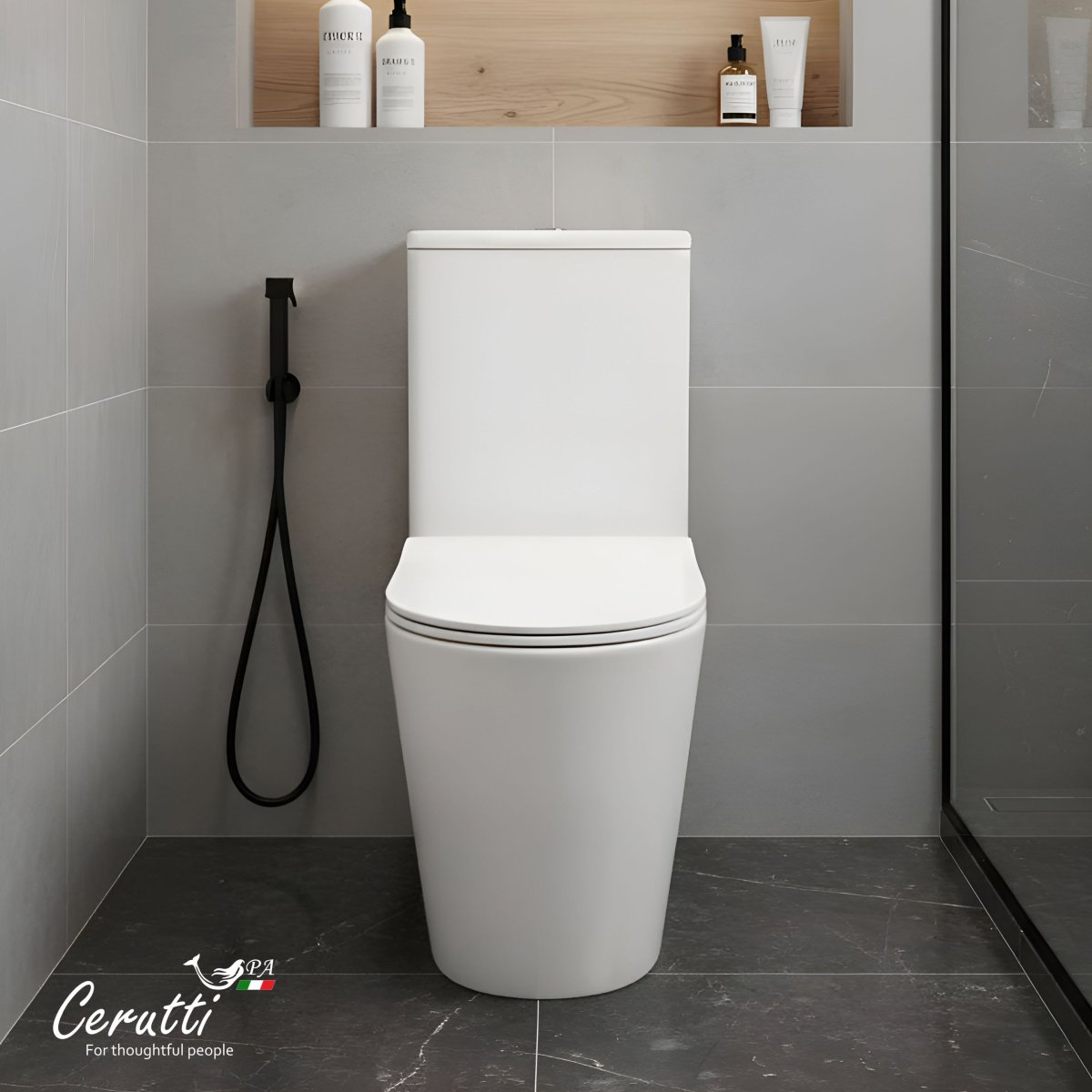Унитаз компакт Ceruttispa PIERA Tornado безободковый с микролифтом и быстросъемным сиденьем