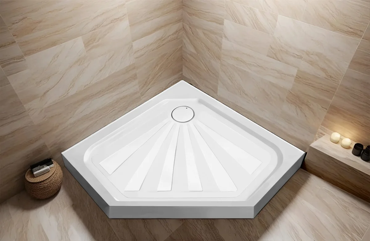 Душевой поддон пентагональный CeruttiSPA P91 белый 90х90х12 см