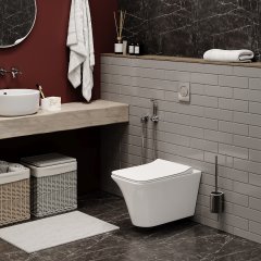 Унитаз подвесной CeruttiSPA Nivolet Аria CT7779 безободковый, 49,5х36х35 см