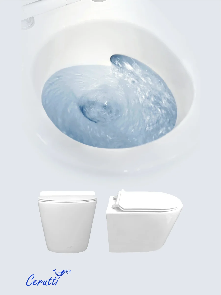 Унитаз подвесной Cerutti SPA LUIGI Aria Tornado безободковый, смыв торнадо