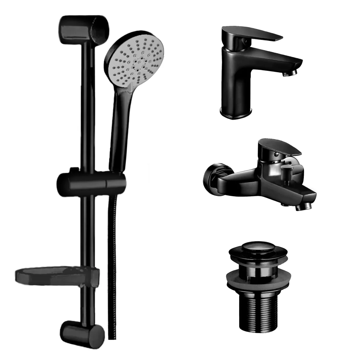 BOCH MANN Серия IDA B BM10430 смеситель для ванны со шлангой, донный клапан и смеситель для раковины