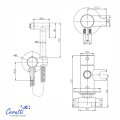 Гигиенический душ Ceruttispa БРАЙС SHW (BRAIES SHW) из латуни, белый, шланг 120 см