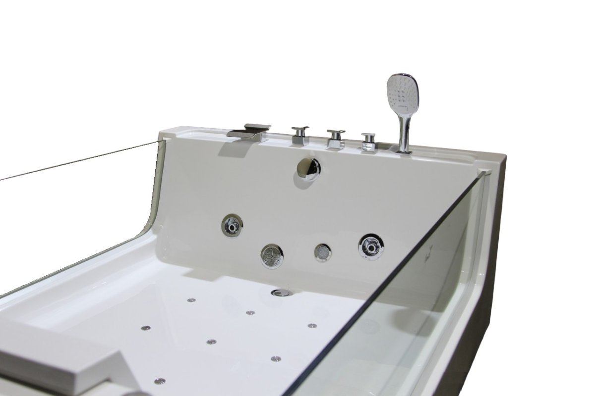 Гидромассажная ванна Ceruttispa C-454A двухместная 170х120 см, с  аэромассажем и цветной подсветкой