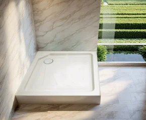 Душевой поддон квадратный CeruttiSPA Q91 белый 90х90х15 см