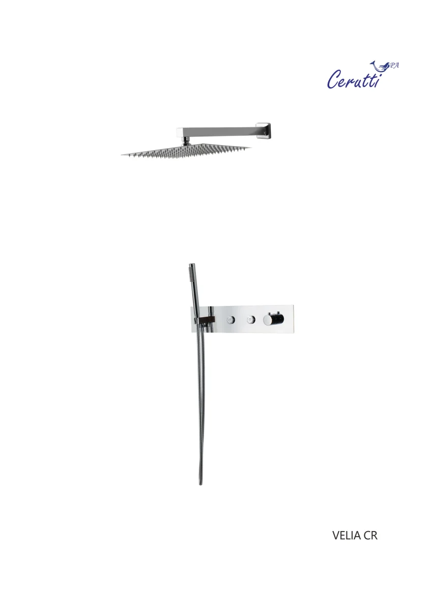 Встраиваемая душевая система Ceruttispa VELIA CR без гидромассажа, цвет хром