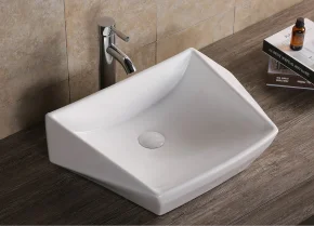 Раковина накладная Ceruttispa CR7065 трапециевидная, белая 60х41х15,5 см