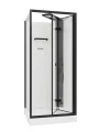Душевая кабина Ceruttispa Bella 90B тропический душ, угловая, черный профиль